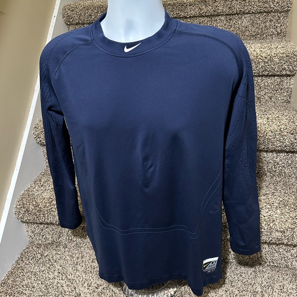 *NIKE* dri-fit MLB l/s stretchy Pro Combat compression athletic warmup shirt M